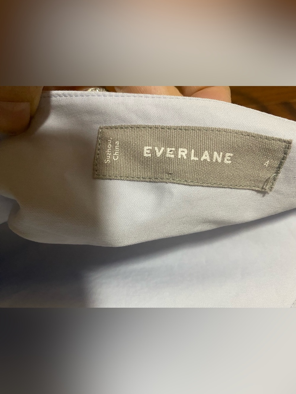 Everlane cotton poplin sleeveless light blue back cutout summer midi dress  S - Picture 7 of 8